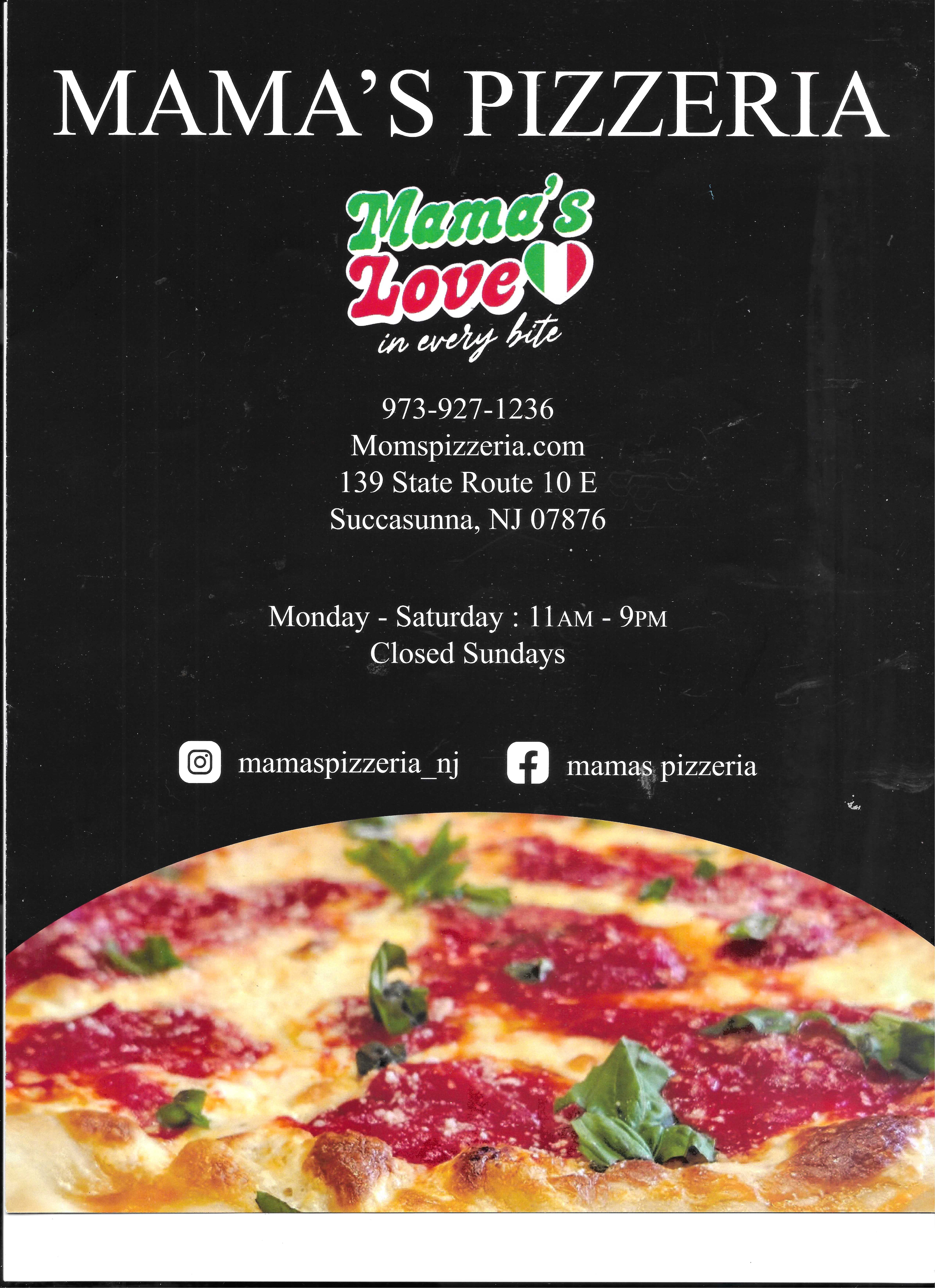 mamas pizza menu 1